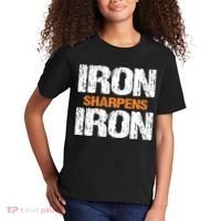 Iron Sharpens Iron Funny Christian Kids T-Shirt thumb 2