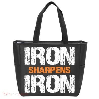 Iron Sharpens Iron Funny Christian Tote Bag