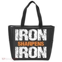 Iron Sharpens Iron Funny Christian Tote Bag thumb 0