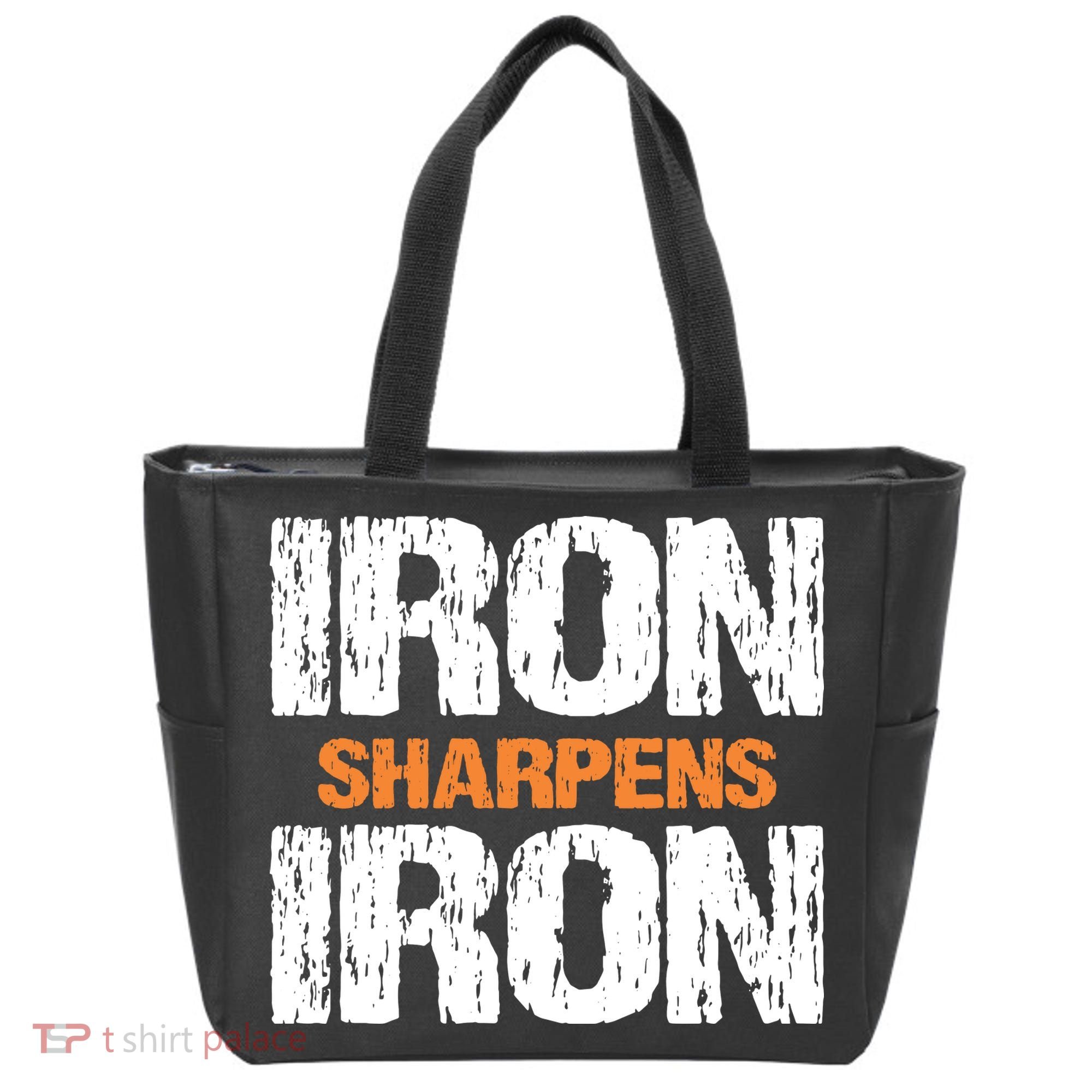 Iron Sharpens Iron Funny Christian Tote Bag