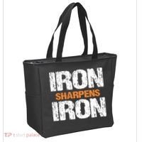 Iron Sharpens Iron Funny Christian Tote Bag thumb 2