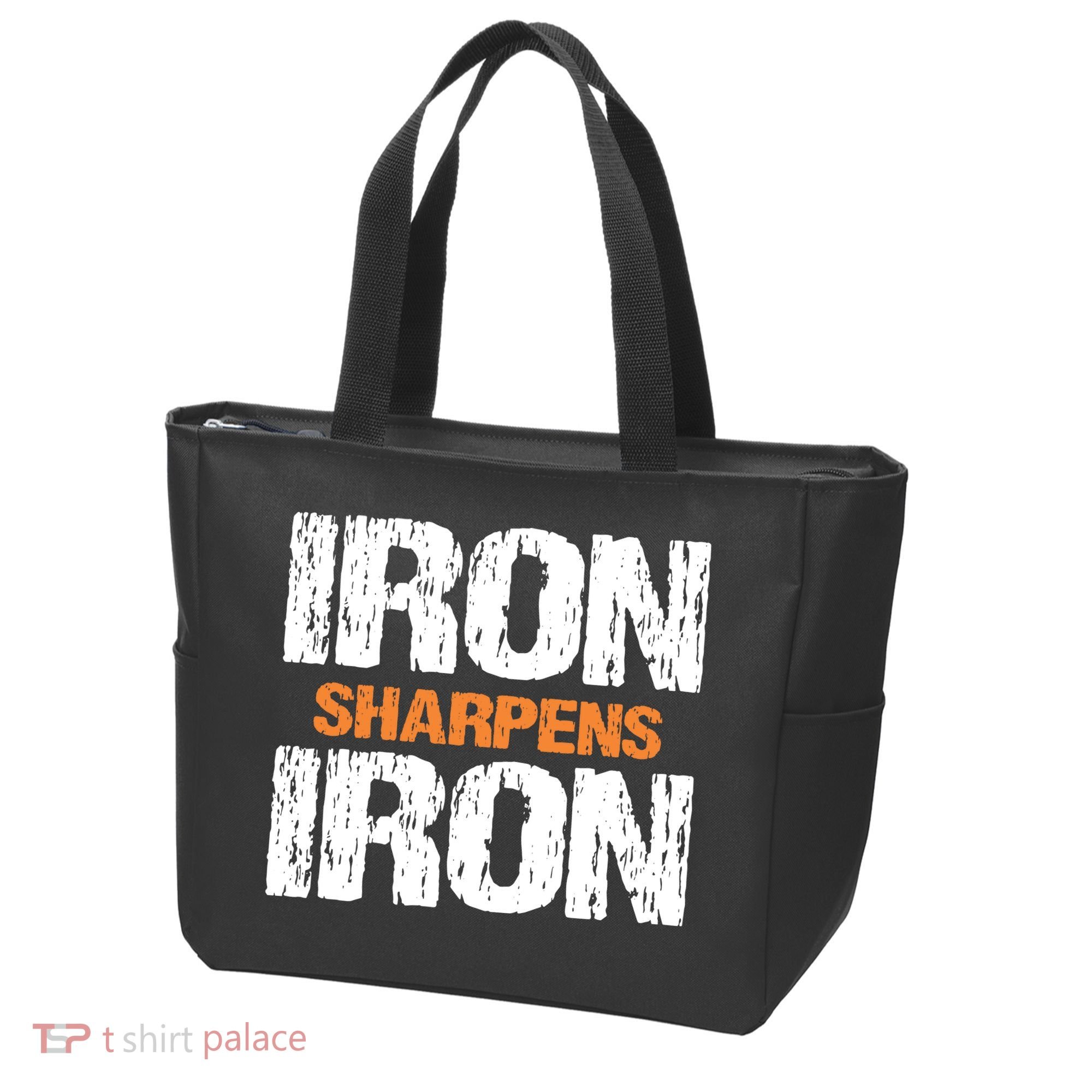 Iron Sharpens Iron Funny Christian Tote Bag
