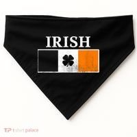 Ireland Shamrock Irish Flag St Patty's Day USA-Made Doggie Bandana thumb 0