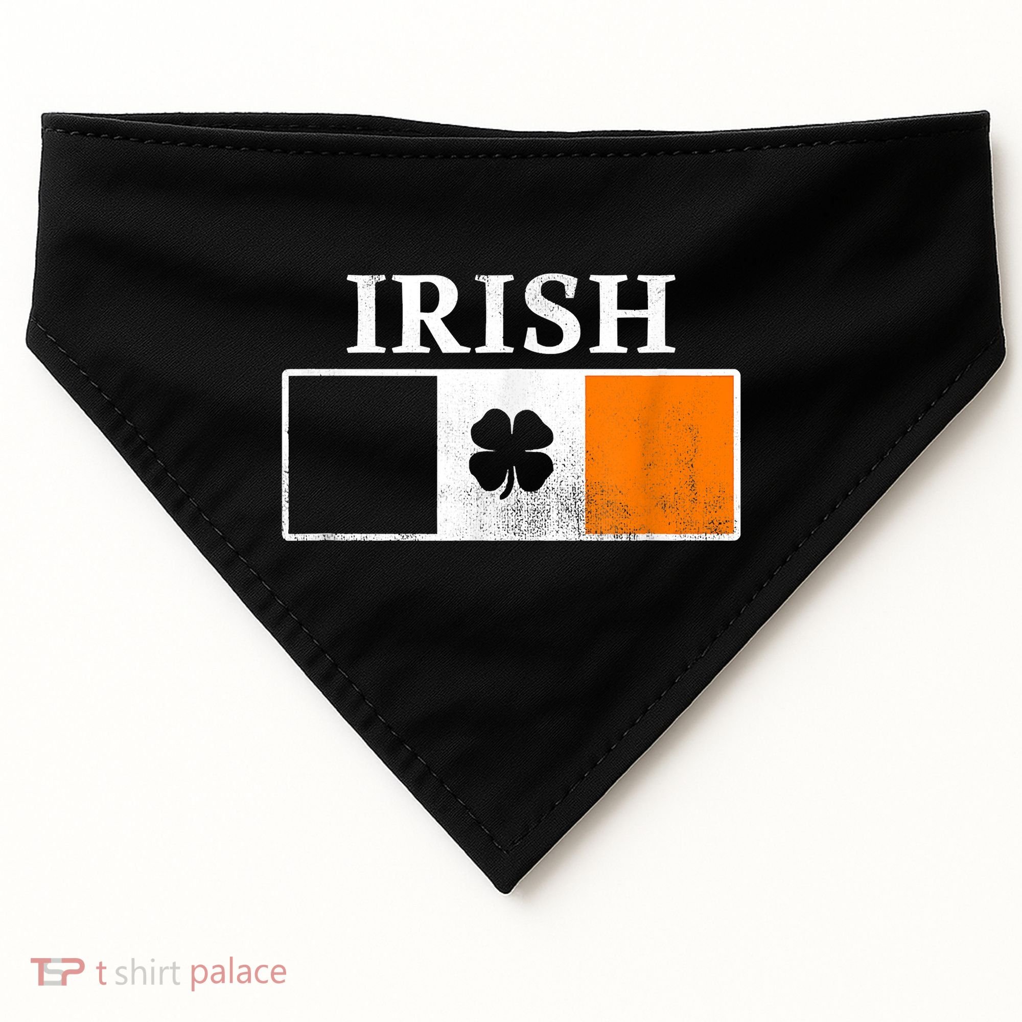 Ireland Shamrock Irish Flag St Patty's Day USA-Made Doggie Bandana