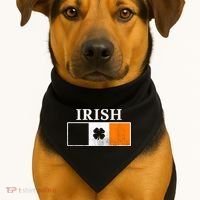 Ireland Shamrock Irish Flag St Patty's Day USA-Made Doggie Bandana thumb 1