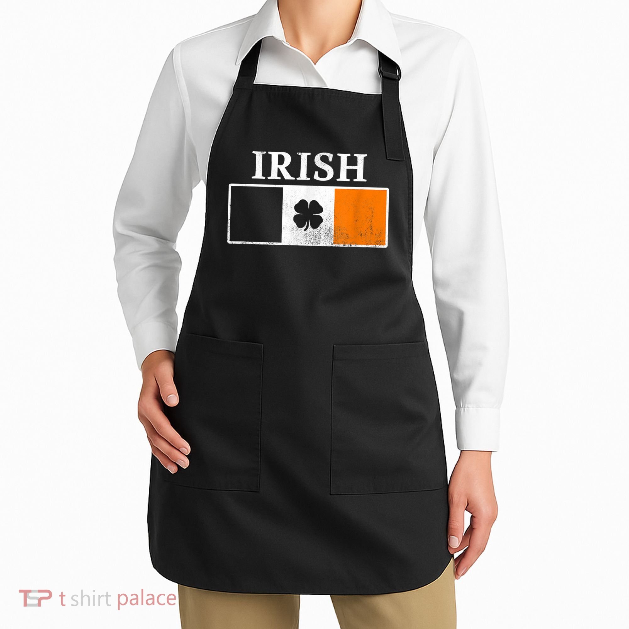 Ireland Shamrock Irish Flag St Patty's Day Apron