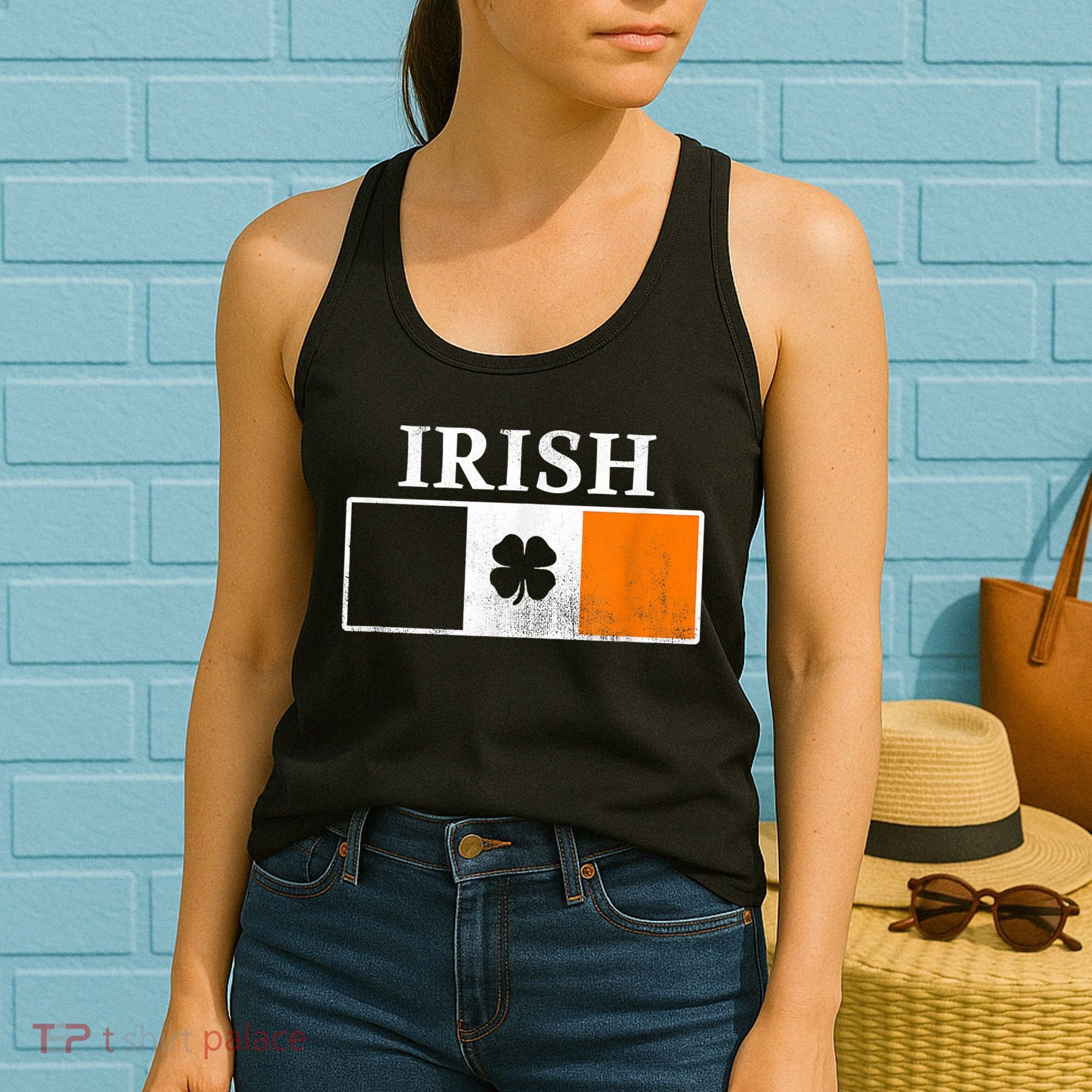 Ireland Shamrock Irish Flag St Patty's Day Women's Tank Top
