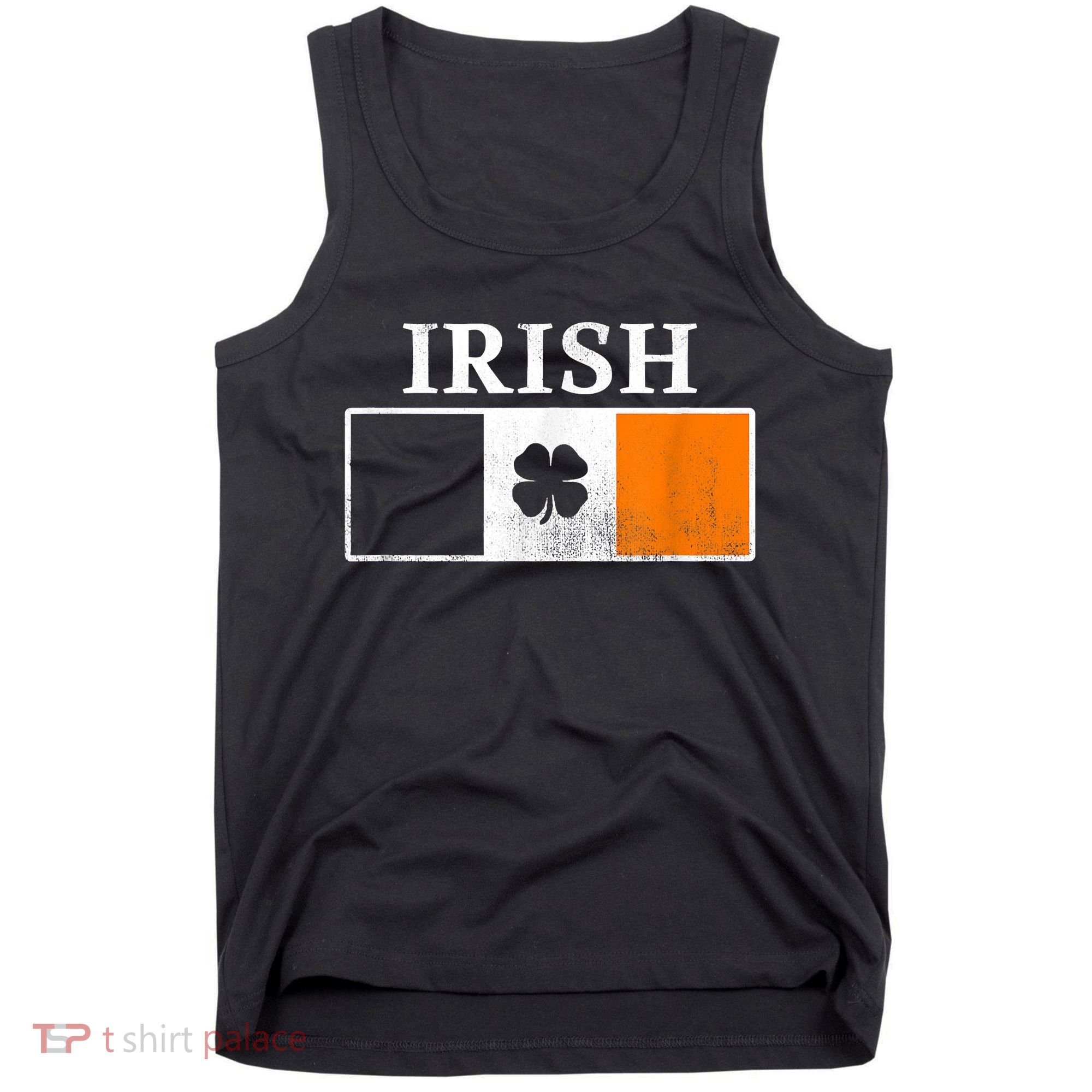 Ireland Shamrock Irish Flag St Patty's Day Tank Top