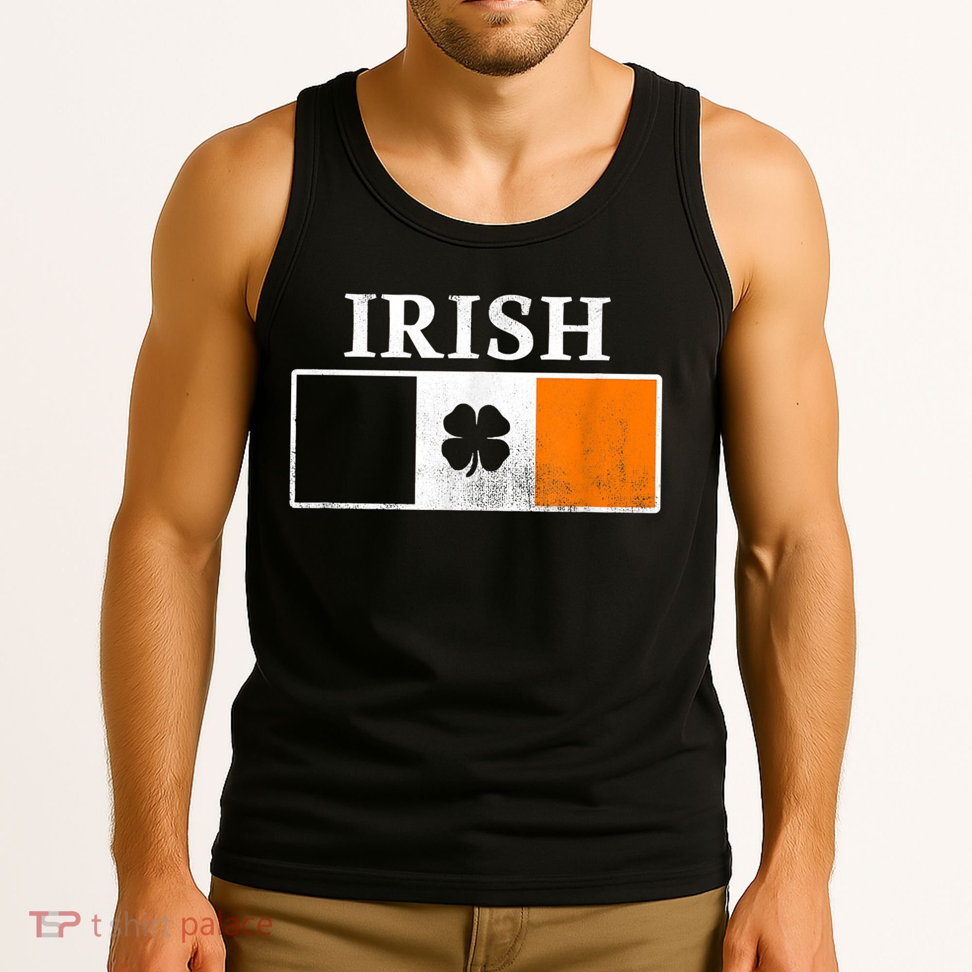 Ireland Shamrock Irish Flag St Patty's Day Tank Top