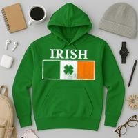 Ireland Shamrock Irish Flag St Patty's Day Hoodie thumb 3
