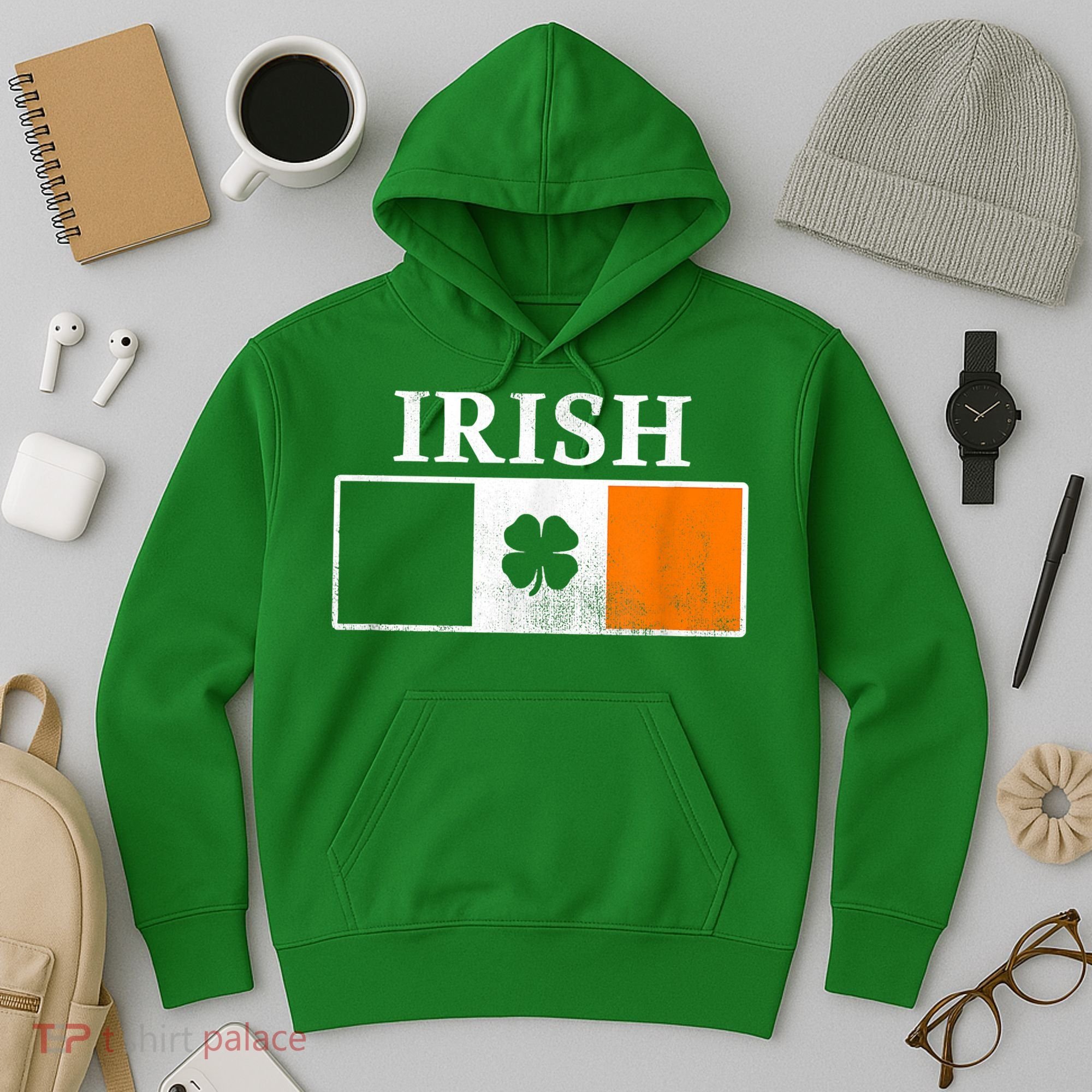 Ireland Shamrock Irish Flag St Patty's Day Hoodie