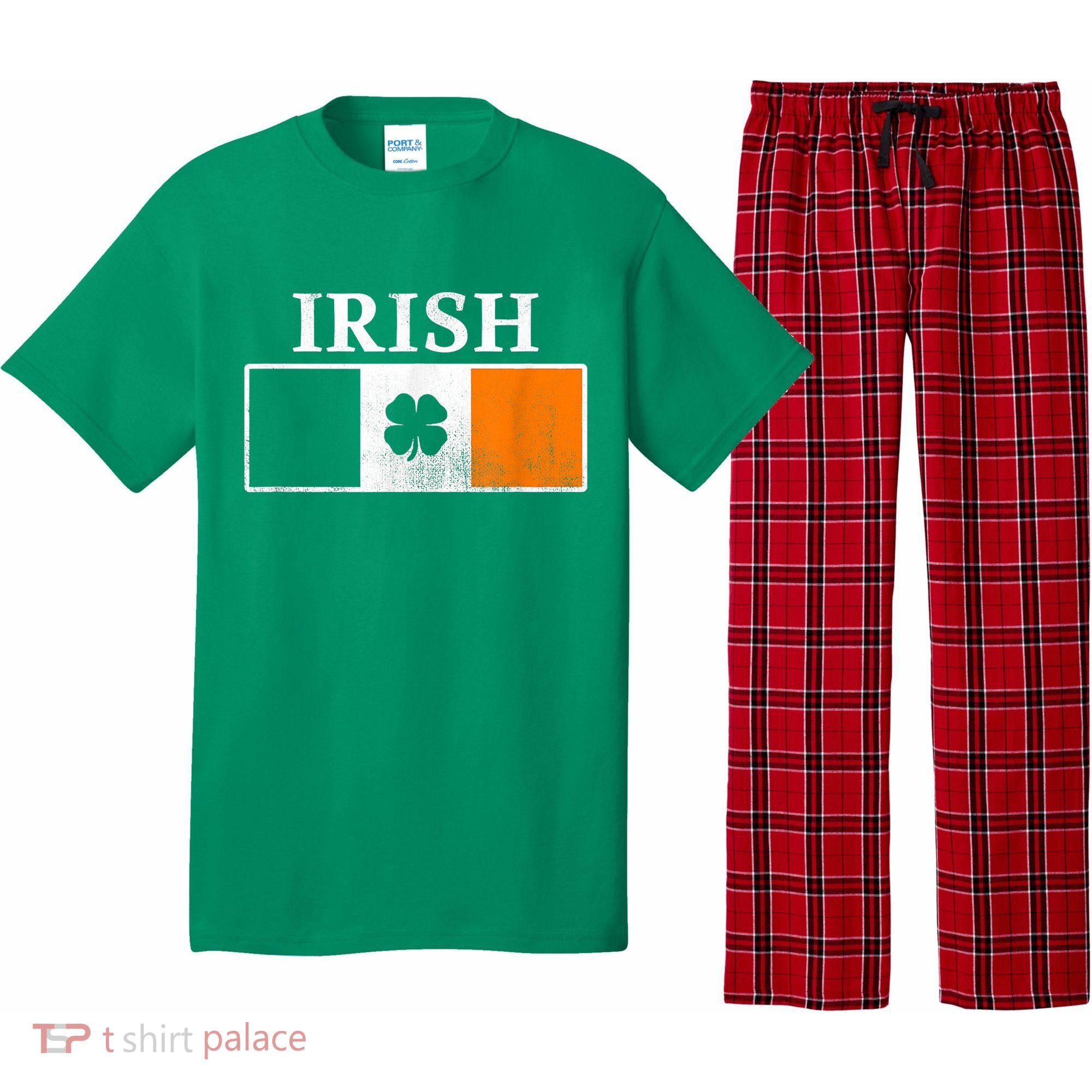 Ireland Shamrock Irish Flag St Patty's Day Pajama Set