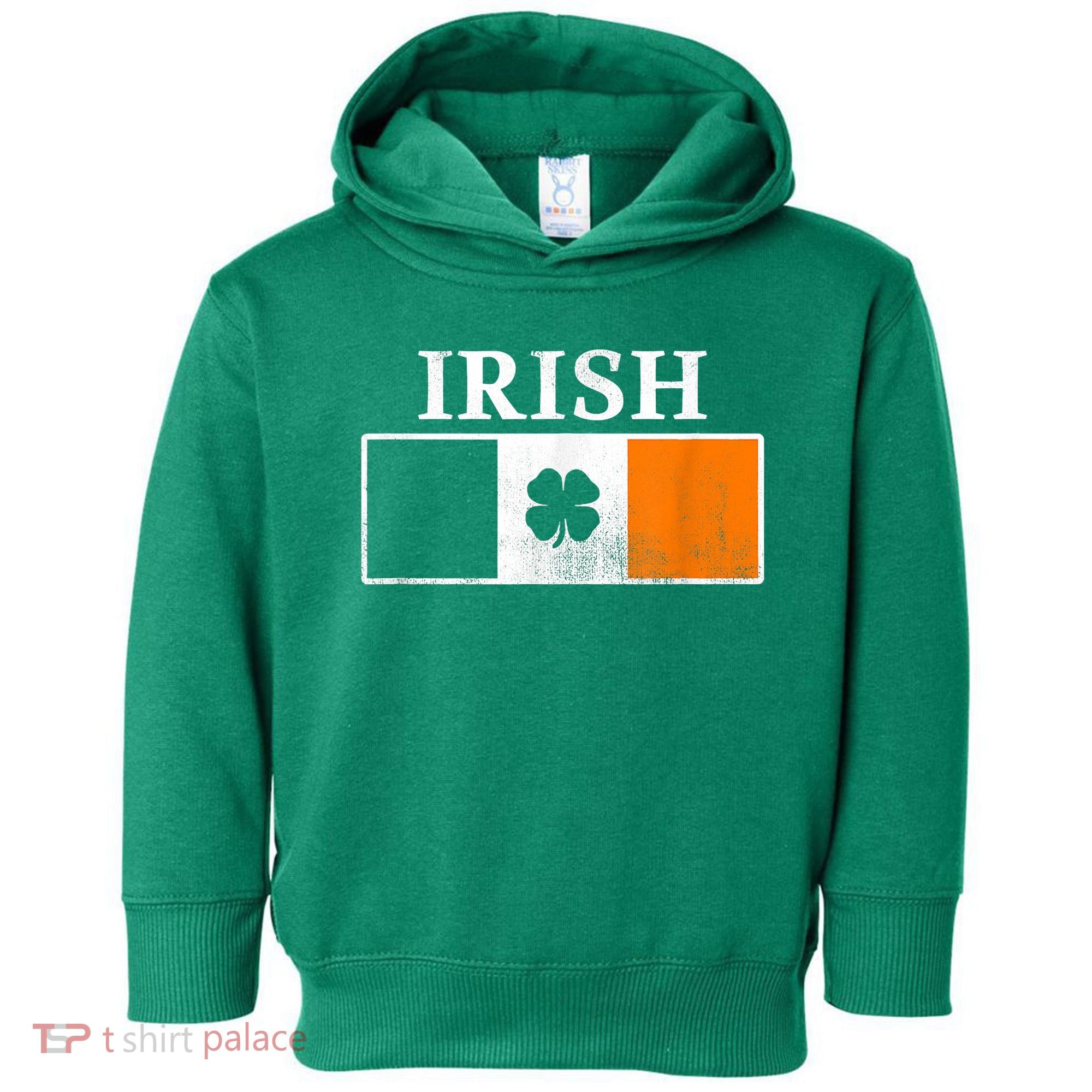 Ireland Shamrock Irish Flag St Patty's Day Toddler Hoodie