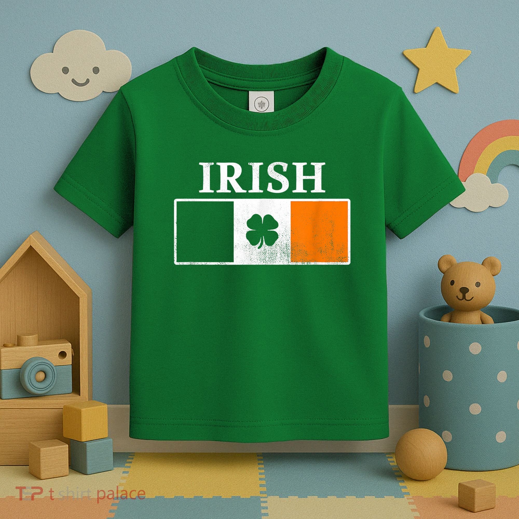 Ireland Shamrock Irish Flag St Patty's Day Toddler T-Shirt