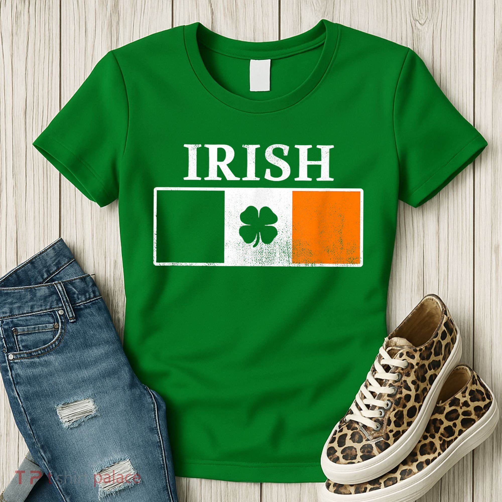 Ireland Shamrock Irish Flag St Patty's Day Women's T-Shirt