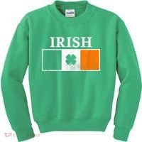 Ireland Shamrock Irish Flag St Patty's Day Kids Sweatshirt thumb 0
