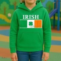 Ireland Shamrock Irish Flag St Patty's Day Kids Hoodie thumb 3