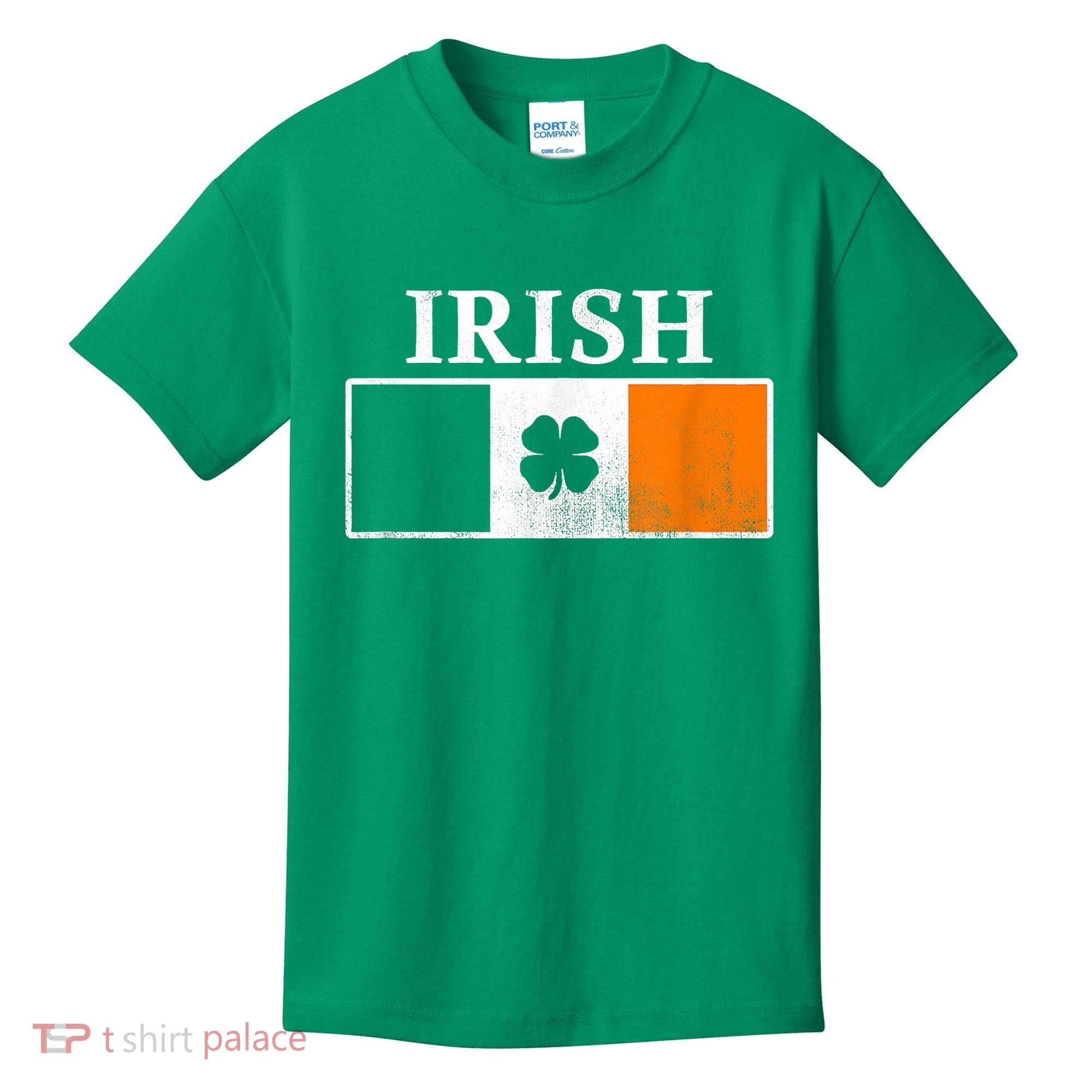 Ireland Shamrock Irish Flag St Patty's Day Kids T-Shirt