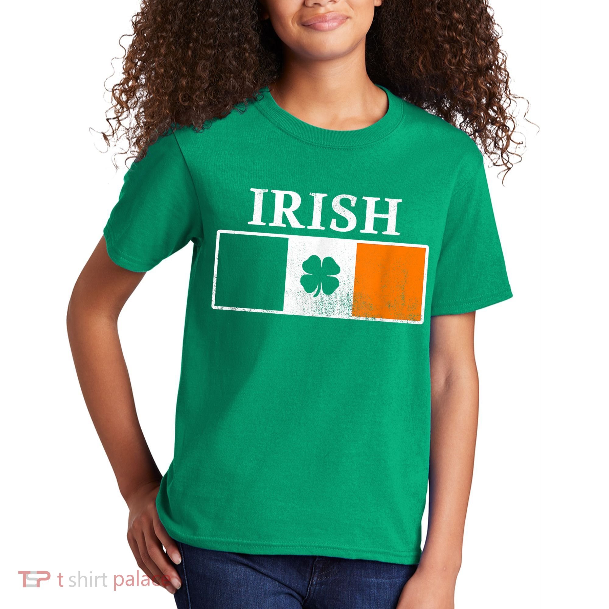 Ireland Shamrock Irish Flag St Patty's Day Kids T-Shirt
