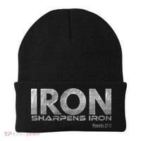 Iron Sharpens Iron Funny Gift Beanie thumb 0