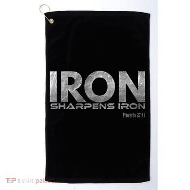 Iron Sharpens Iron Funny Gift Golf Towel
