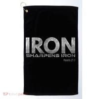 Iron Sharpens Iron Funny Gift Golf Towel thumb 0