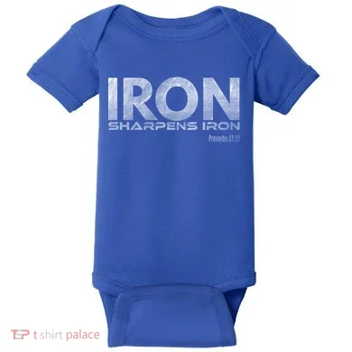 Iron Sharpens Iron Funny Gift Baby Bodysuit