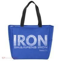 Iron Sharpens Iron Funny Gift Tote Bag thumb 0