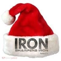 Iron Sharpens Iron Funny Gift Santa Hat thumb 0