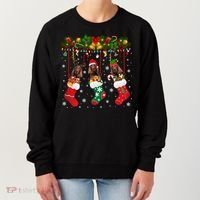 Irish Setter In Sock Xmas Reindeer Santa Elf Dog Gift Women's Sweatshirt thumb 0
