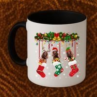Irish Setter In Sock Xmas Reindeer Santa Elf Dog Gift Coffee Mug thumb 2
