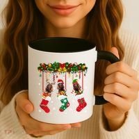 Irish Setter In Sock Xmas Reindeer Santa Elf Dog Gift Coffee Mug thumb 3