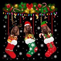 Irish Setter In Sock Xmas Reindeer Santa Elf Dog Gift Coffee Mug thumb 5
