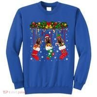 Irish Setter In Sock Xmas Reindeer Santa Elf Dog Gift Sweatshirt thumb 0