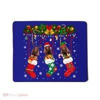 Irish Setter In Sock Xmas Reindeer Santa Elf Dog Gift Mousepad thumb 0