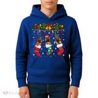 Irish Setter In Sock Xmas Reindeer Santa Elf Dog Gift Kids Hoodie thumb 4
