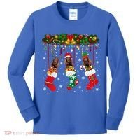 Irish Setter In Sock Xmas Reindeer Santa Elf Dog Gift Kids Long Sleeve Shirt thumb 0