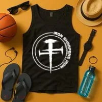 Iron Sharpens Iron Proverbs 27:17 Christian Quote Tank Top thumb 4