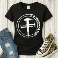 Iron Sharpens Iron Proverbs 27:17 Christian Quote Women's T-Shirt thumb 3