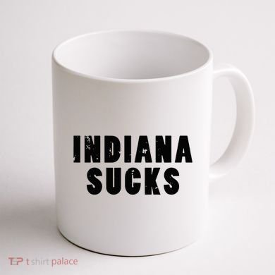Indiana Sucks Coffee Mug back