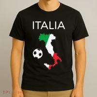 Italy Soccer Italia Forza Azzurri Italian Flag Long Sleeve T-Shirt thumb 3