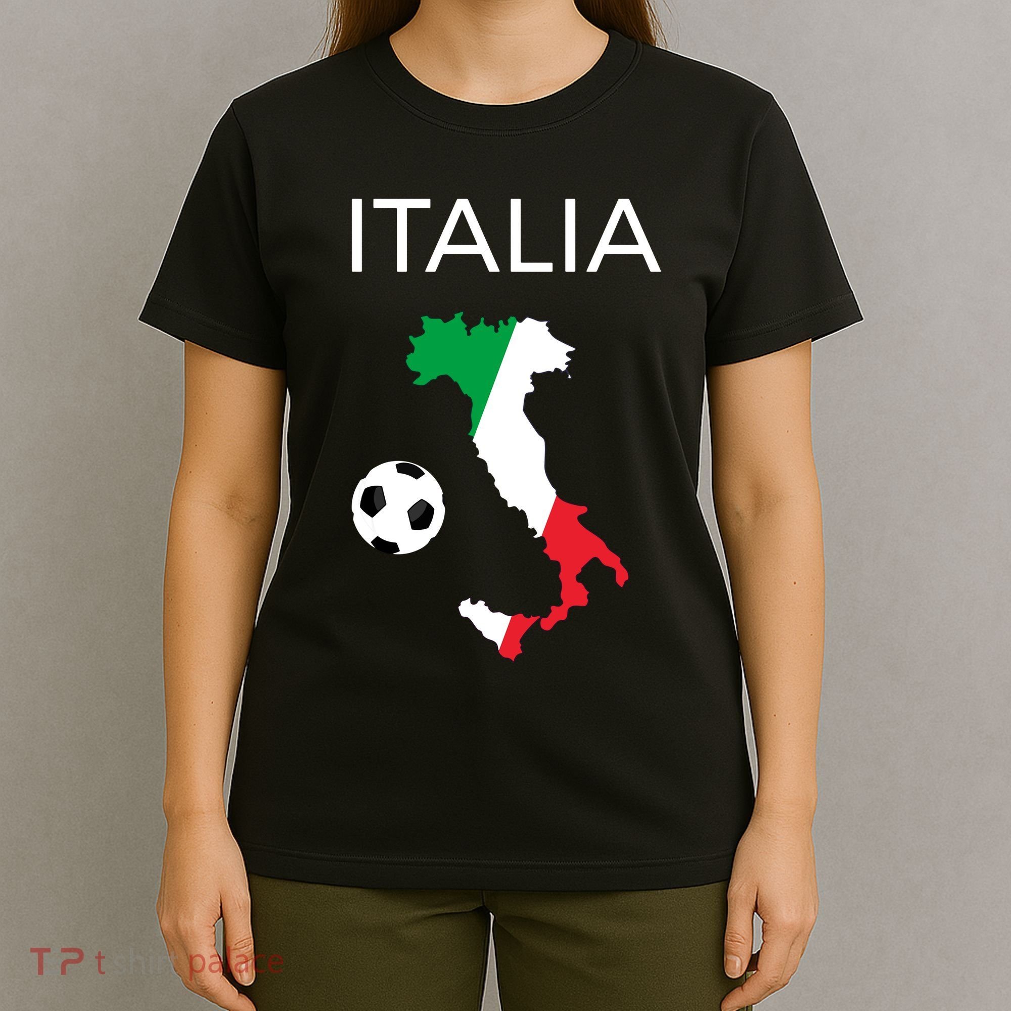 Italy Soccer Italia Forza Azzurri Italian Flag Long Sleeve T-Shirt