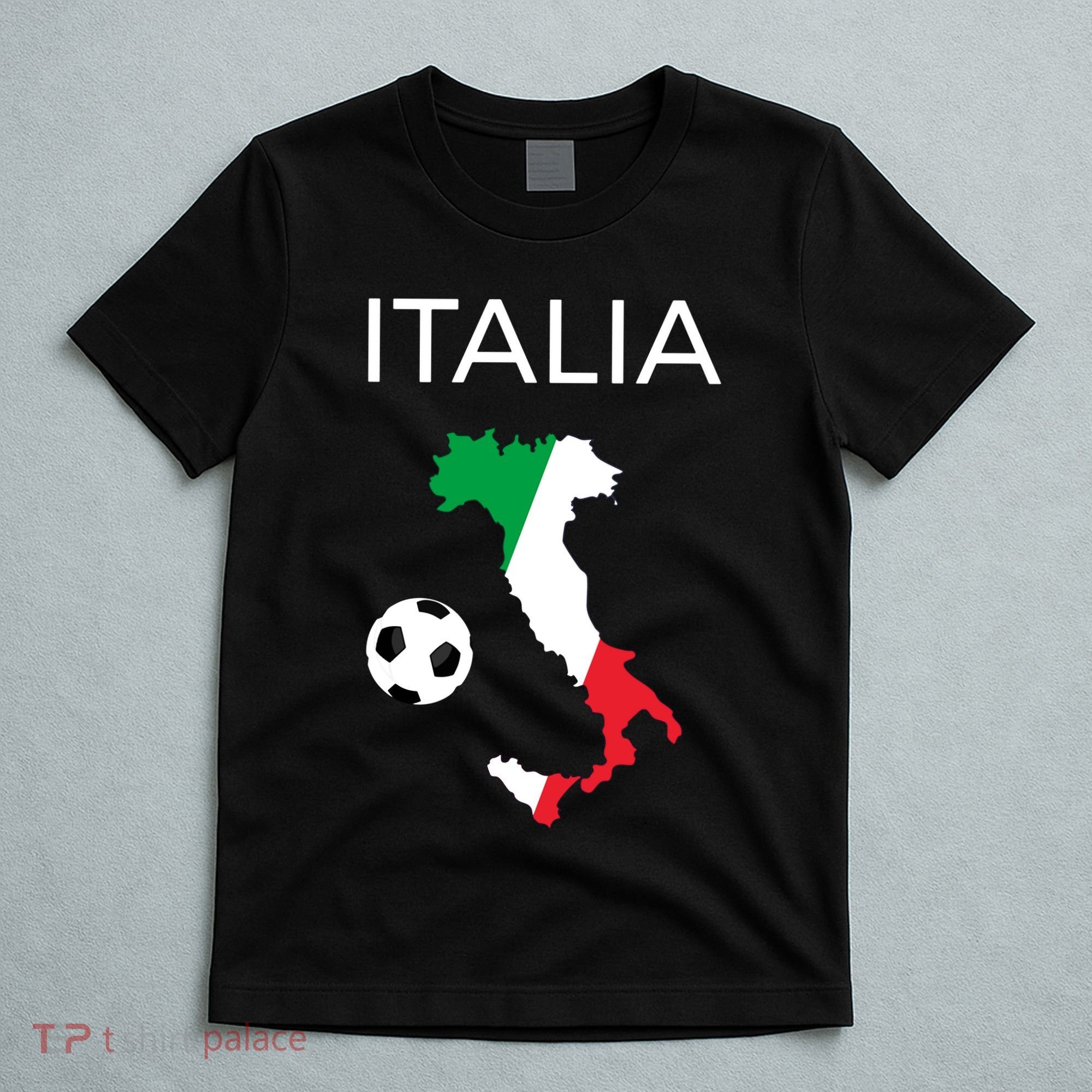 Italy Soccer Italia Forza Azzurri Italian Flag Long Sleeve T-Shirt