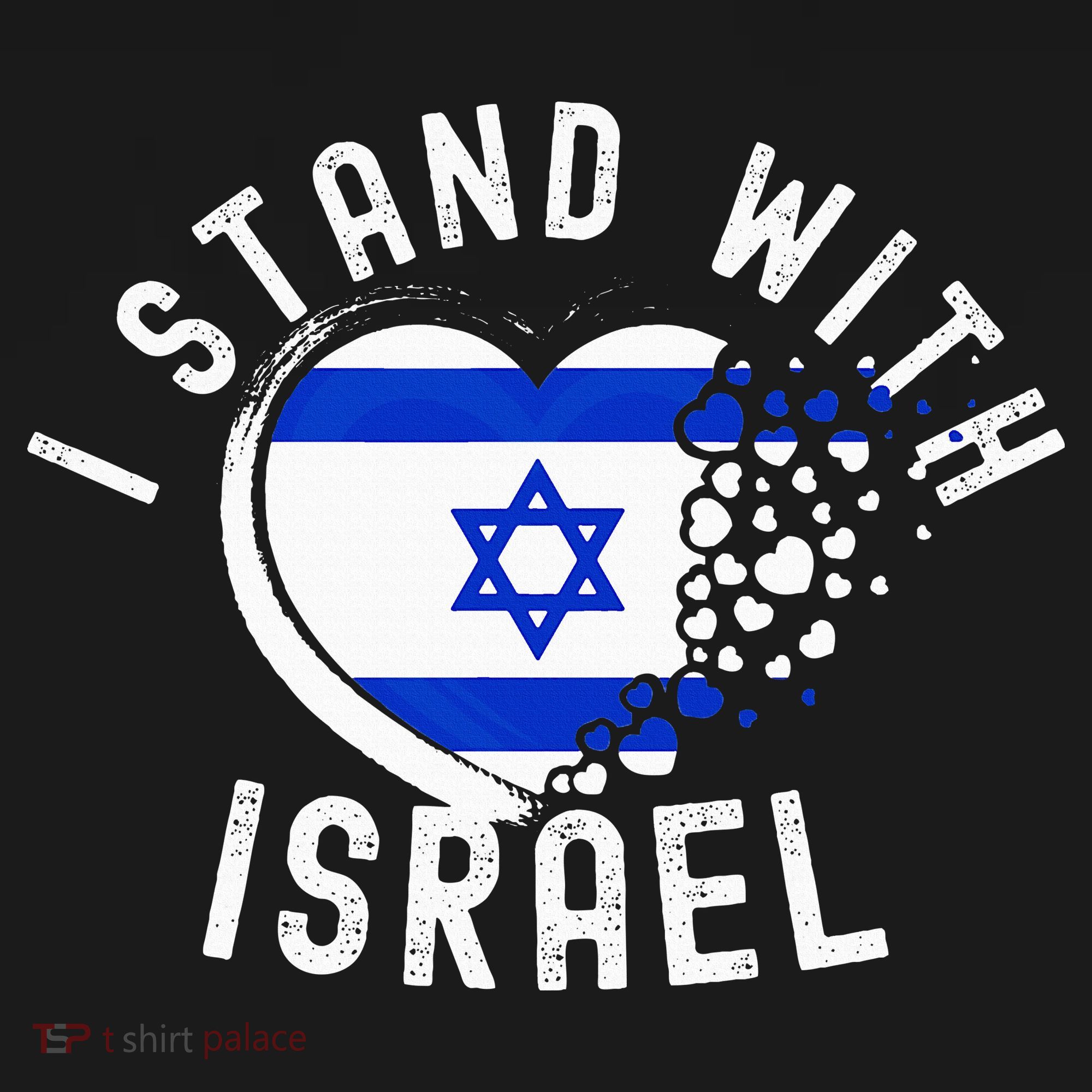 I Support Israel I Stand With Israel Heart Israeli Flag Women's Hoodie