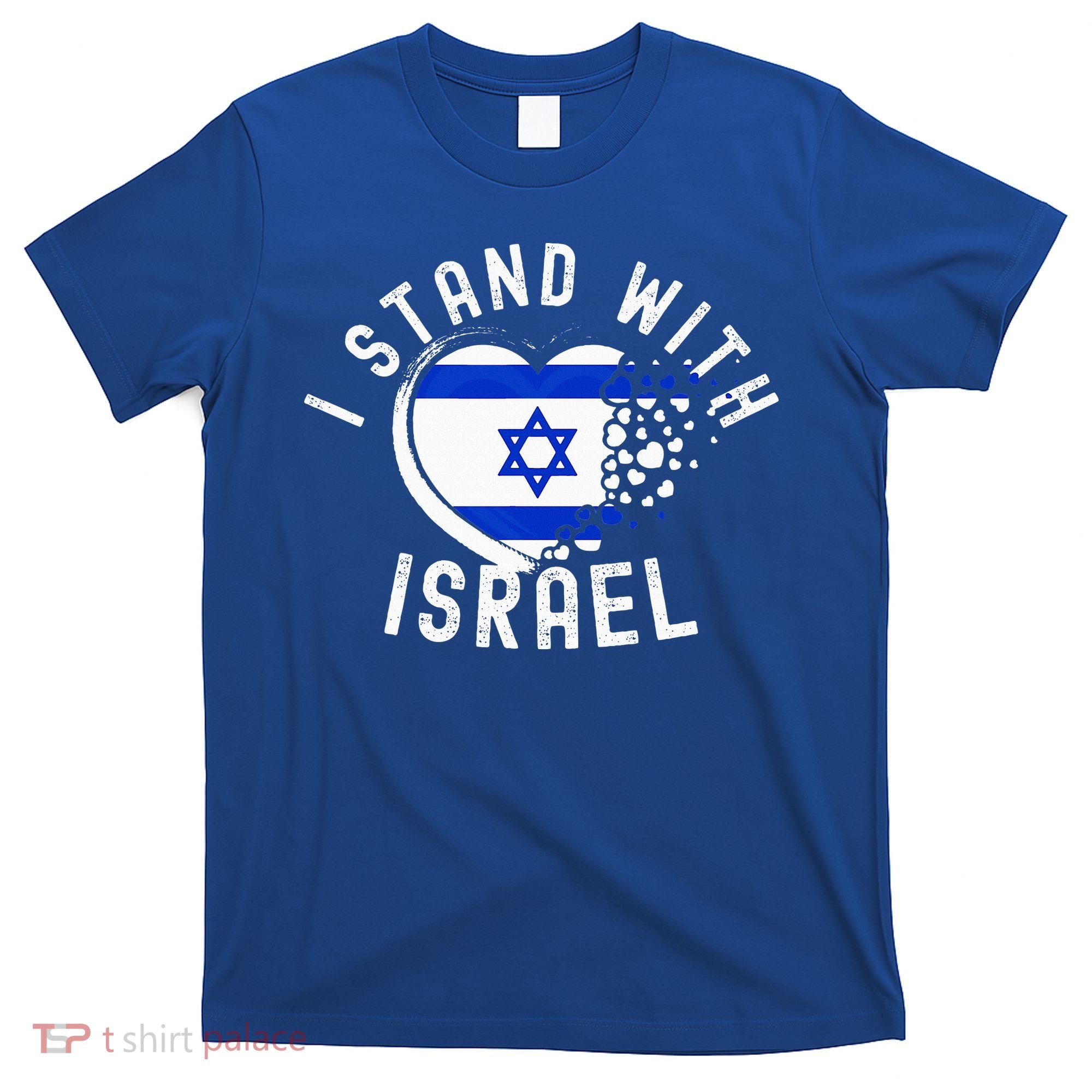 I Support Israel I Stand With Israel Heart Israeli Flag T-Shirt