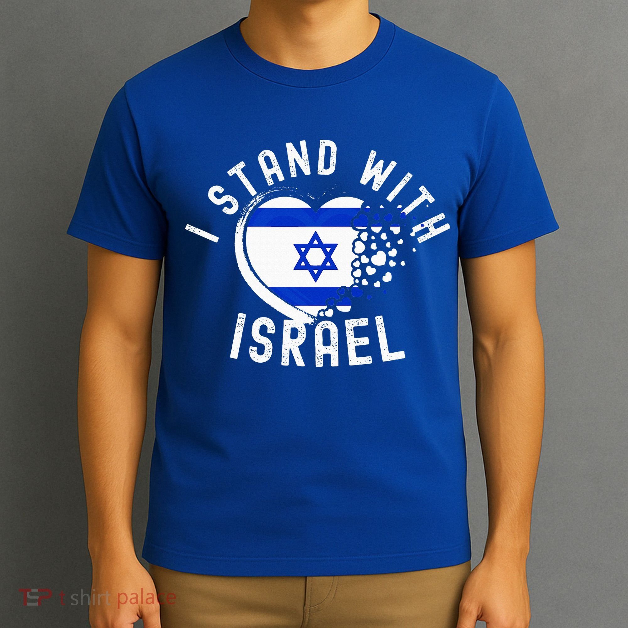 I Support Israel I Stand With Israel Heart Israeli Flag T-Shirt