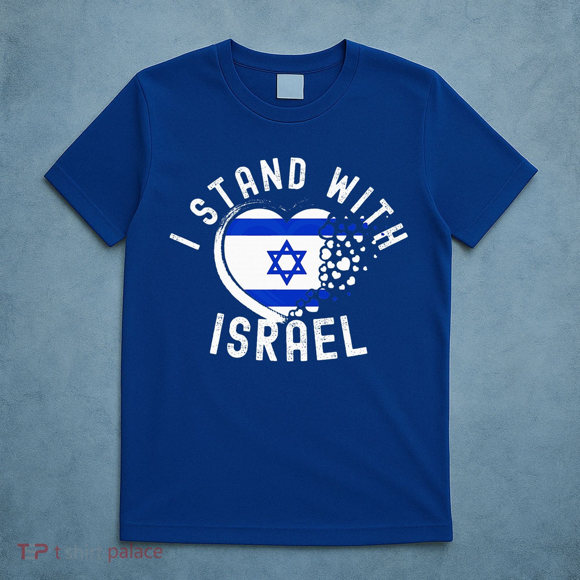 I Support Israel I Stand With Israel Heart Israeli Flag T-Shirt