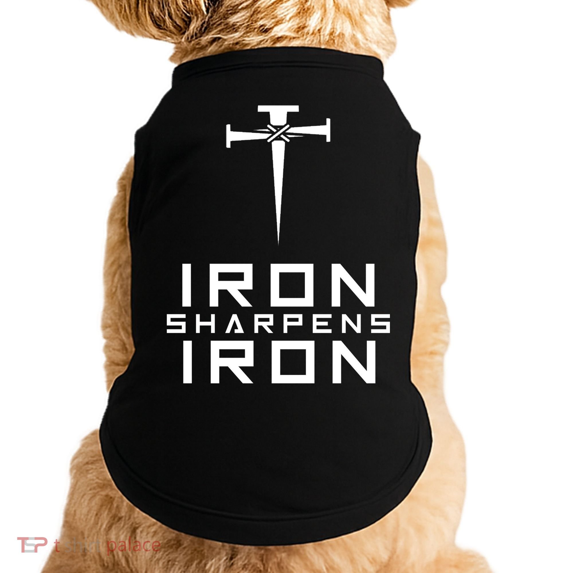 Iron Sharpens Iron Christian Faith Doggie Tank