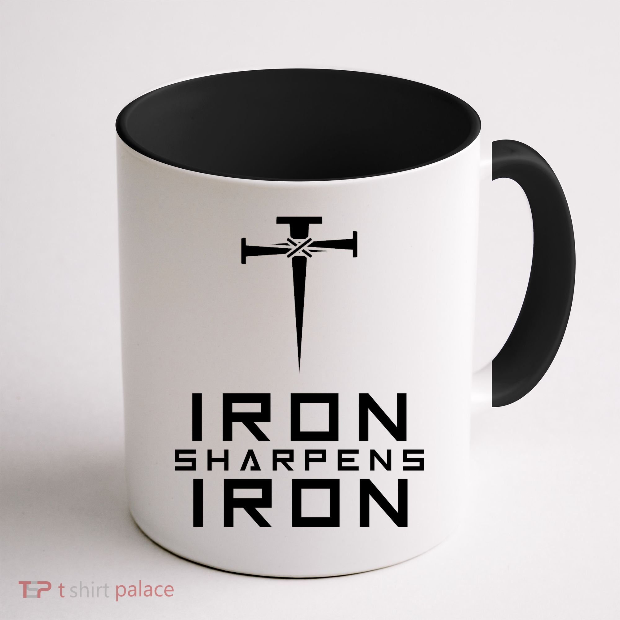 Iron Sharpens Iron Christian Faith Coffee Mug