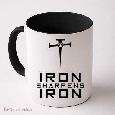 Iron Sharpens Iron Christian Faith Coffee Mug